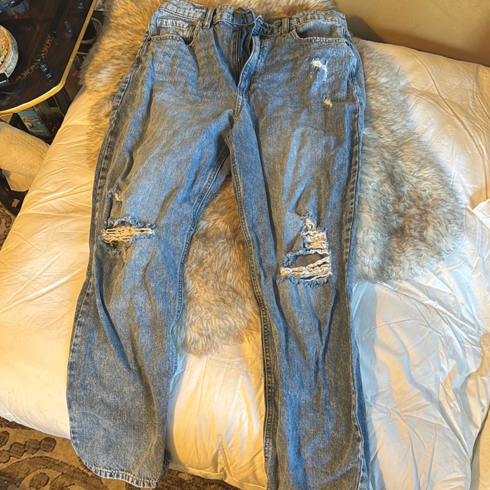 Fashion Nova Men's Blue Distressed Jeans